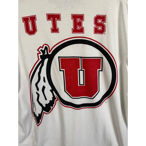 VTG 90s Galt Sand University of Utah Utes T Shirt Unisex XL Made in USA! - Picture 7 of 8